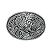 E-Clover Vintage Men's Western Eagle Belt Buckle Cowboy Engraved Oval Belt Buckles (Style1)