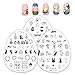 CICI&SISI 3Pcs Nail Art Stamping Template Set Bunny Design Cute Animal Manicure Print Image Plate Easter Theme
