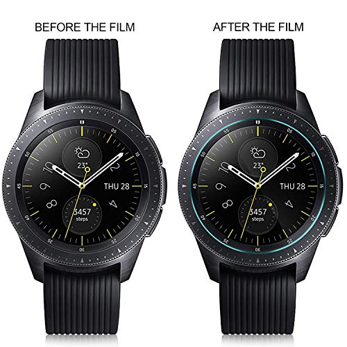 IVSO Samsung Galaxy Watch 2018 Screen Protector, [Scratch-Resistant] [No-Bubble ] 9H Hardness HD Clear Tempered Glass Screen Protector Samsung Galaxy Watch 2018 42mm SM-R810 Smartwatch(4pcs)