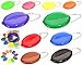 Quikoin Original Oval Sof-Touch™ Squeeze Coin Purse Made in USA (Black, Opaque)
