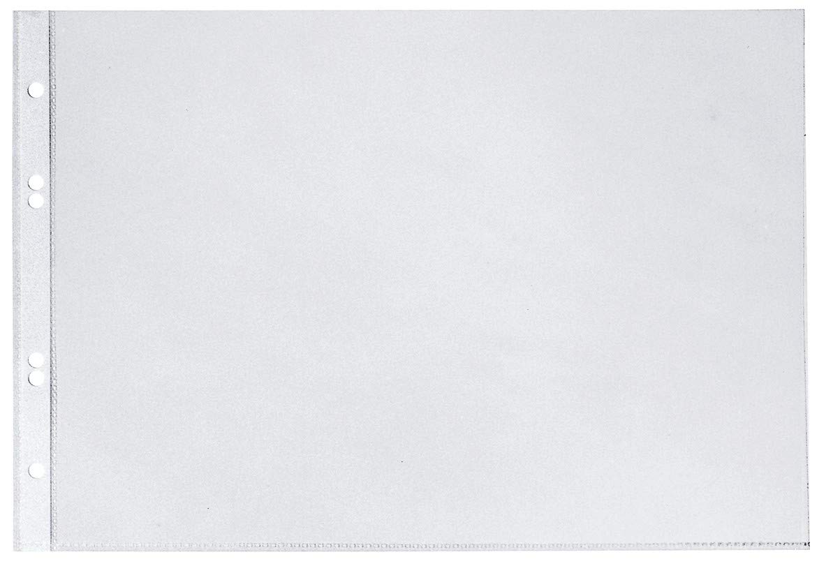 Veloflex 4340300 - Document Wallets DIN A4 Landscape Transparent Pockets Transparent Films PP Film Euro Holes Pack of 10