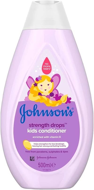 Johnson's Baby Strength Drops Kids Conditioner 500ml Vitamin E Less Breakage