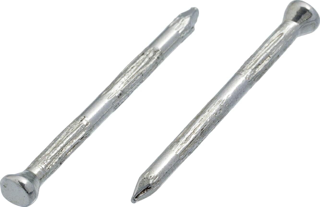 3.4mm x 60mm Concrete Rolled Masonry Nail Finishing Steel Nails Hardened Ribbed Hardware Pins (Pack of 100) N13EF