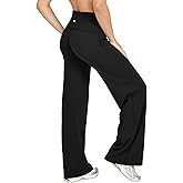 OQQ Yoga Pants Women High Waist Stretch Soft Casual Fold Over Straight Leg Bottoms