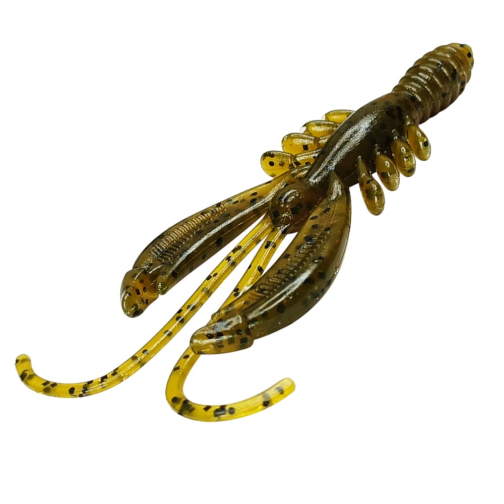 trifyd ® 7.5 cm Crayfish Creatures Soft Lures for Trout, Chub, Perch, Small Predators, Pack of 10 fishing lures + 3 jig heads