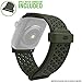 Catalyst Hypoallergenic Watch Band 42mm Silicone Sports Bands (24mm) Compatible Apple Watch Series 1, 2 & 3 and The 44mm Series 4 Quick Release Spring bar,Breathable iWatch Wristbands, Army Green