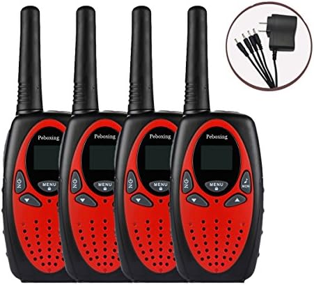Peboxing Walkie Talkies, 2 Way Radios 22 Channel long range good sounds Walkie Talkies for Kids adults, 4 Pack Red