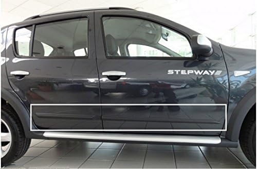 RDR Body Side Mouldings Suitable for Dacia Sandero 2010-2013 Renault Door Molding 4 pcs Kit Trim Protector Cover Black Colour