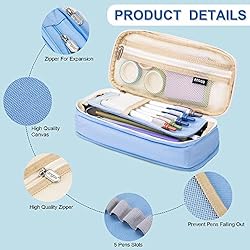 Arnuixty Large Storage Pencil Case Pen Bag with
