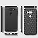 Dretal for LG V35 ThinQ Case, Carbon Fiber Shock Resistant Brushed Texture Soft TPU Phone case Anti-Fingerprint Flexible Full-Body Protective Cover for LG V35 ThinQ (Black)