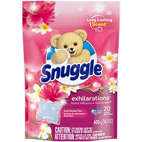 Snuggle Exhilarations In Wash Laundry Scent Booster Pacs, Island Hibiscus and Rainflower, 20 Count