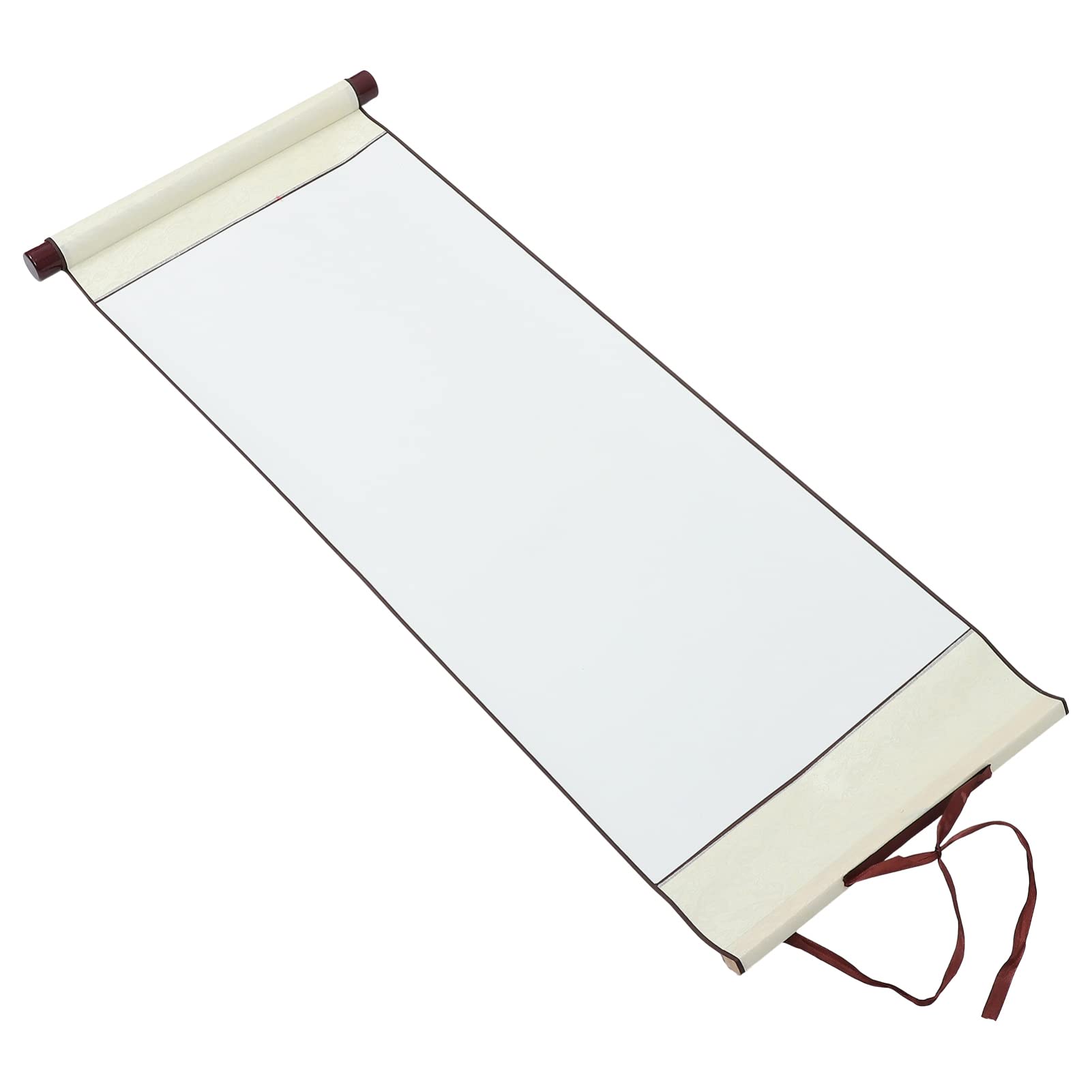 Blank Hanging Rice Paper Scroll Chinese Xuan Paper Art Wall Hanging Scrolls for Sumie and Calligraphy- Silk Scroll Painting Song White