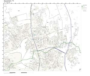 Amazon.com: Working Maps Zip Code Wall Map of Round Rock, TX Zip Code