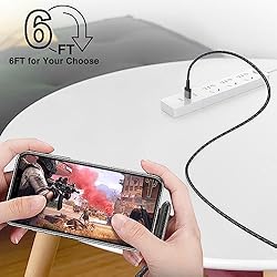 90 Degree iPhone Charger Cable 6ft, MFi Certified