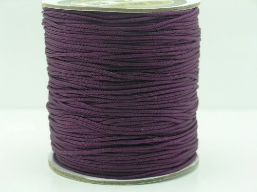KONMAY 1 Roll 175yd Braided 1.5mm Nylon Shamballa Macram/beading Cord Lift Shade Cord (Plum 138)