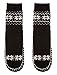 Mens Slipper Fuzzy Socks Fluffy Cozy Soft Warm Winter Fleece Lined Sherpa Comfy Thick Christmas Thermal Socks With Grips (One Pair Black Snowflake)