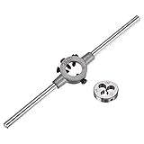 uxcell Die Stock Handle Wrench Set, 5-40 UNC Round