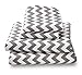 Where The Polka Dots Roam Queen Size Bed Sheets Gray Chevron Print 4 Piece Set │ Unisex, Flexible Microfiber, Durable, Wrinkle-Resistant Bedding │ Boys, Girls, Baby, Kids, Toddler, Teen