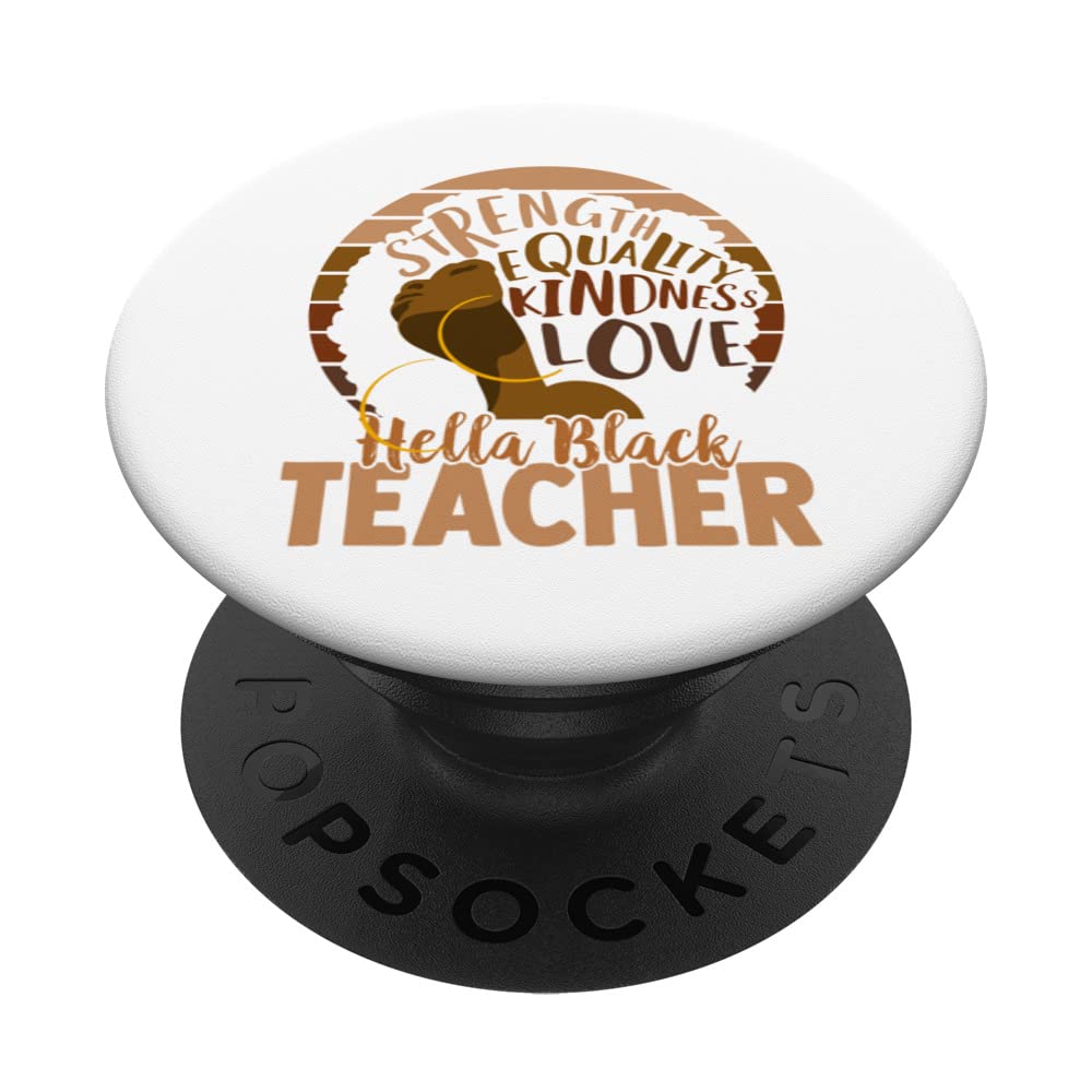 Hella Black Teacher PopSockets Swappable PopGrip
