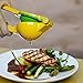 Chefbar Metal Lemon Lime Squeezer Manual Citrus Press Juicer Top Rated Premium Quality Citrus Juicers Aluminum Lime Squeezers, Fresh Force, Yellow