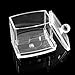 Topix Acrylic Makeup Cotton Ball Swabs Q-tips Holder Cosmetic Storage with Lid