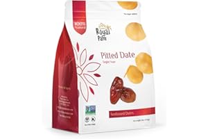 Royal Palm Deglet Noor Dates 16oz (Pack of 1) - Natural Dried Pitted Dates for Baking - Non-GMO, Kosher, Raw, No Added Sugar