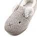 Neeseelily Women Comfort Plush Cozy Home Slippers Animal Non Slip Indoor Shoes (7.5-8B(M)US/39-40 EU, Grey)
