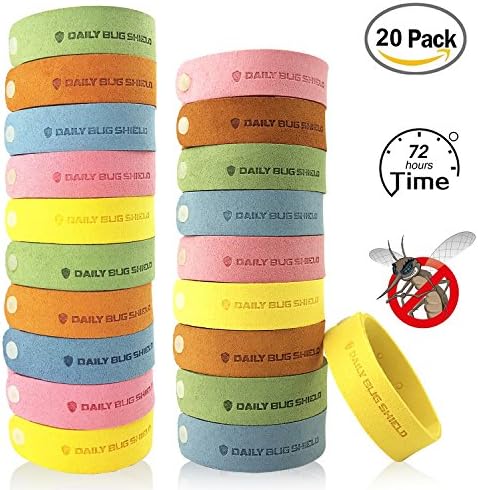 Mosquito Repellent Bracelet,Coniso 20pcs Insect &amp; Bug Repellent Bands, 100% Natural, Non-Toxic, Indoor Outdoor Protection for Kids &amp; Adults.