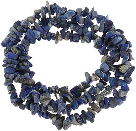 milageto Wholesale Semi Precious Gemstone Chip Beads INDIA AGATE Bracelet Necklace Strand - Blue, Mixed