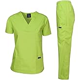 Dagacci Scrubs Medical Uniform Women and Man Scrubs Set Medical Scrubs Top and Pants