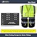 JKSafety 7 Pockets High Visibility Zipper Front Safety Vest With Reflective Strips.Meets ANSI/ISEA Standards(130-Yellow-Black M)