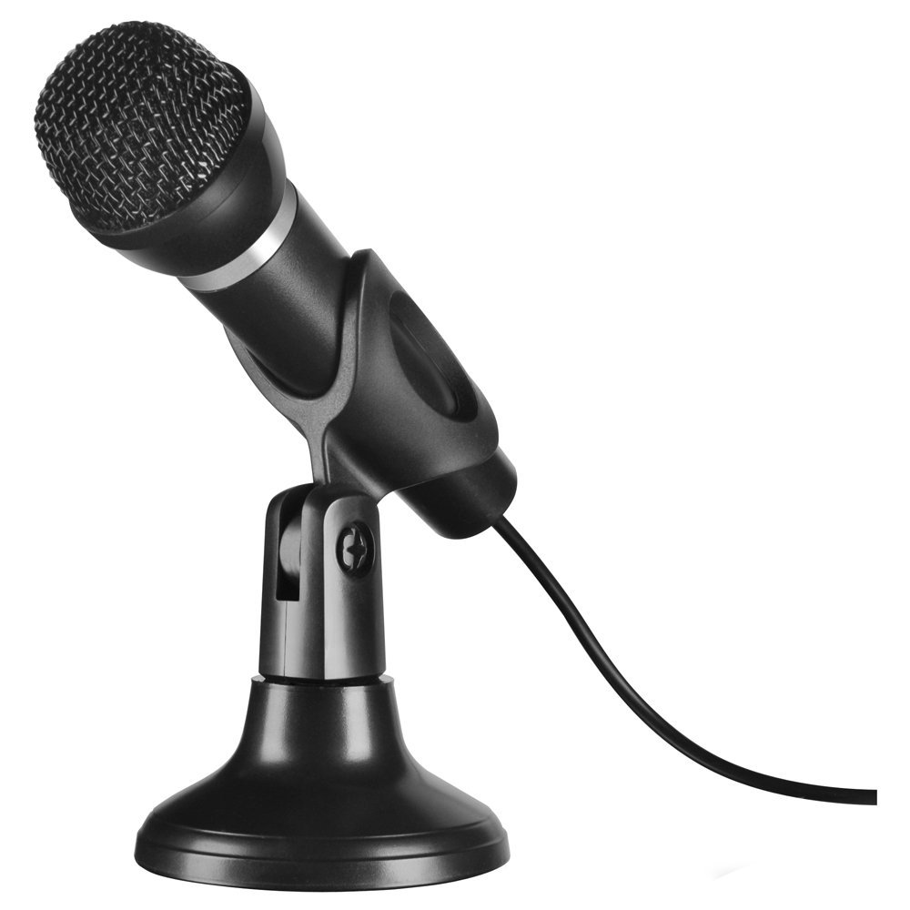 Speedlink CAPO Desk & Hand Microphone - table and handheld microphone - excellent sound quality for voice and vocal recordings, black