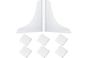 REMAGR 8 Pieces Bathtub Shower Splash Guards Curtain Clips Set for Shower Liners and Curtains to Keep Water Windproof Acrylic Adhesive Splash Holder (White)