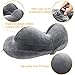 MLVOC Travel Pillow, Inflatable Neck Pillow with Ear Plugs, Eye Mask and Drawstring Bag, Grey