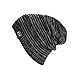 Canserin Knit Hat, Men's/Women's Winter Knit Baggy Beanie Hat Ski Slouchy Caps (Black)