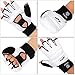 FitsT4 Sports Half Mitts MMA Training Boxing Punch Bag Kickboxing Sparring Grappling Martial Arts Muay Thai Taekwondo Wrist Wraps Support Gloves for Women Men White S
