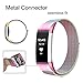 GEAK Bands Compatible with Fitbit Charge 2, Milanese Stainless Steel Replacement Strap Bands with Magnetic Closure for Fit bit Charge 2 Small Colorful