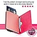 RFID Blocking Compact Wallet For Women, Made of Stylish Pink PU Leather With Aluminum Card Holder, In A Nice Gift Box