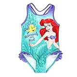 The Little Mermaid Ariel Girls Swimwear Swimsuit (4T, Teal)