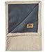 West Paw Design Big Sky Faux Suede/Silky Soft Pet Throw Blanket, Storm Blue, Medium