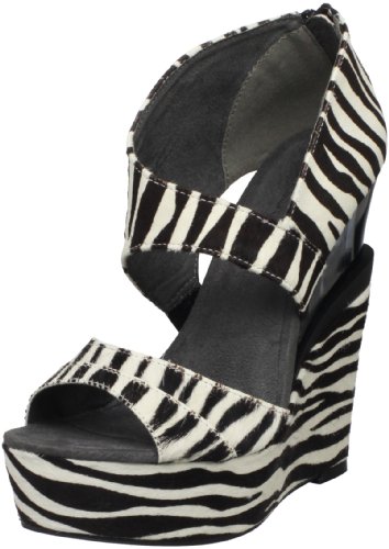 Michael Antonio Women's Gallagher Wedge Sandal,Zebra,8 M US