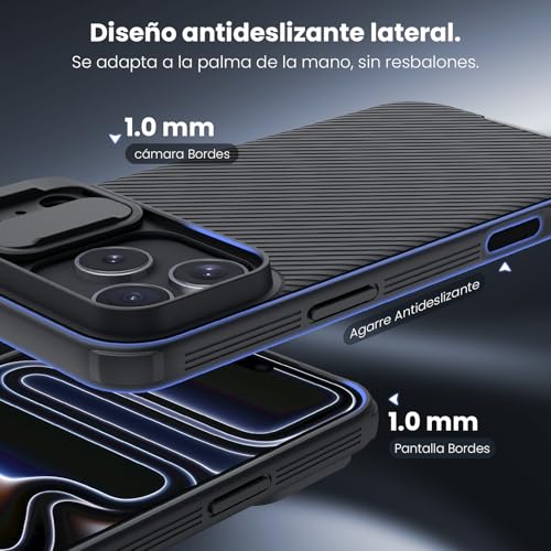 Nillkin Magnetic Case for iPhone 17 Pro, with Sliding Camera Cover, Slim Protective Case Compatible with iPhone 17 Pro 6.3 Inches, (Black)