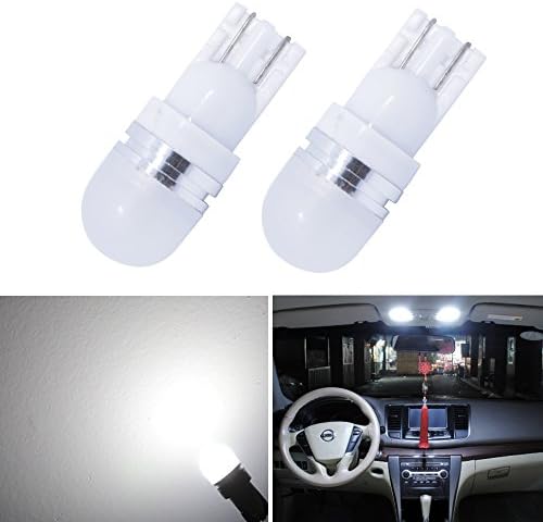 Renico 2PCS Super Bright T10 LED Bulbs with 360 Degree Projection for Car Interior Lights Gauge Instrument Panel Dome Map Side Marker Door Courtesy License Plate White