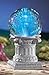 Collections Etc Solar Fiber Optic Gazing Ball Outdoor Garden Decoration, Multicolored
