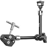 SMALLRIG 11 Inch Magic Arm with Crab-Shaped Clamp, Arm with 1/4"-20 Screw and Retractable Pins, for Action Cameras, Monitors, Video Lights, and Microphones - 5311