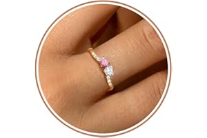 Sistble Birthstone Rings for Women Teen Girl Gifts Stacking Gold Rings Non Tarnish 2 Love Heart Birthstone Promise Wedding Mothers Day Anniversary Birthday Gift Jewelry