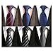Lizzton Lot 7 pcs Classic Men's Tie Silk Necktie Woven Jackquard Neck Ties + Gift Box