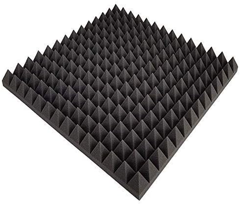 Pyramiden-Schaumstoff-Dämmplatte 100x50x3 Cm – Akustikschaum Flammhemmend MVSS302, Anthrazit