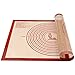 Non-slip Silicone Pastry Mat Extra Large with Measurements 28''By 20'' for Silicone Baking Mat, Counter Mat, Dough Rolling Mat,Oven Liner,Fondant/Pie Crust Mat By Folksy Super Kitchen (2028, red) primary