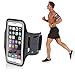 Coeuspow Sports Running Armband Armabnd for iPhone 6S/6 plus (5.5 inch), Running Exercise Gym Sport band with Dual Arm-Size Slots , Water Resistant Sweat Proof + Key pocket Holder (Black)